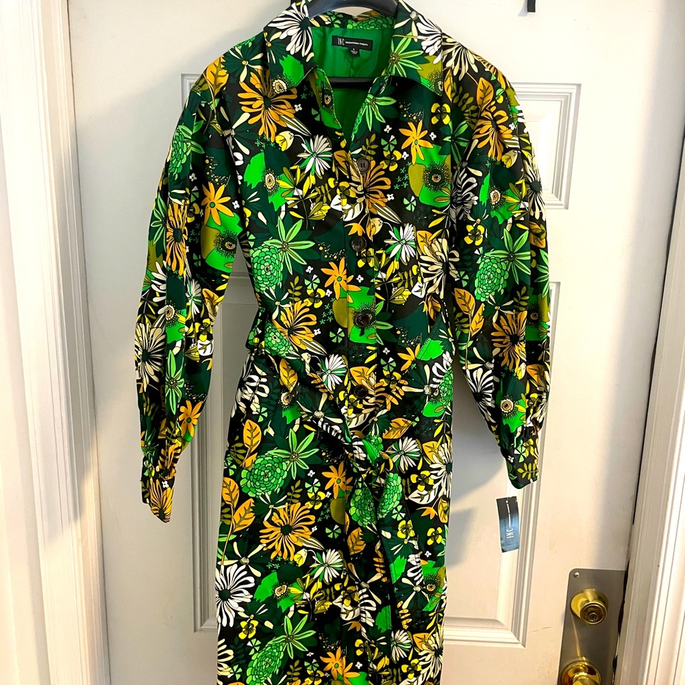 International Concepts INC Floral Trench Coat (Amara Blooms) SMALL  - NWT
